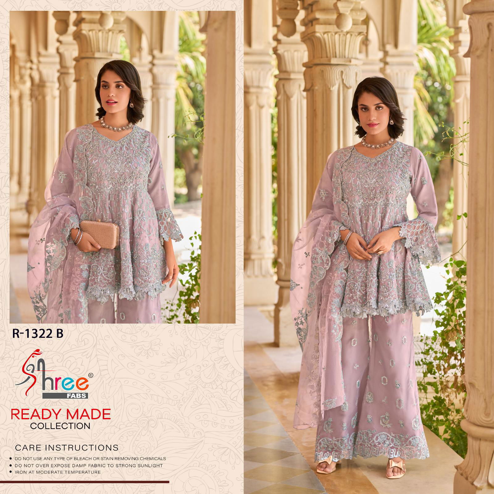 R 1322 By Shree Fabs Organza Readymade Suits Wholesale Shop In Surat